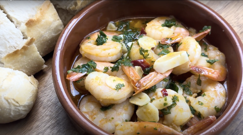 Garlic Shrimp with bread